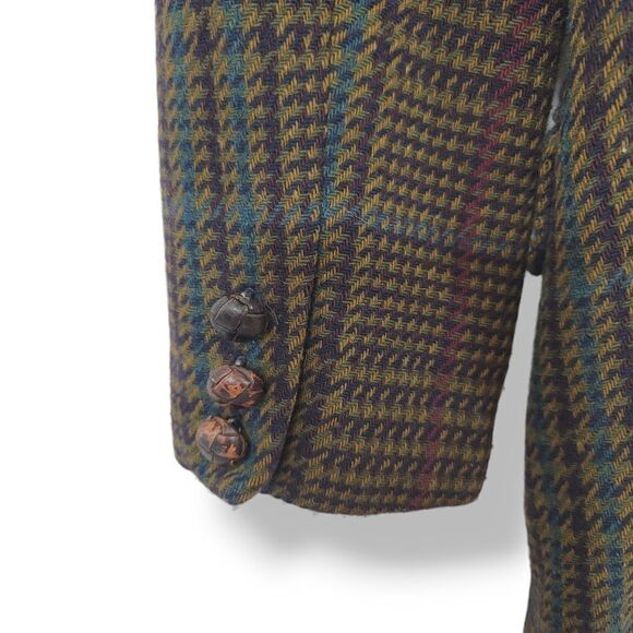 Vintage 80s Liz Claiborne Liz Sport Wool Tweed Academia Blazer Jacket Size 6P - Picture 5 of 12